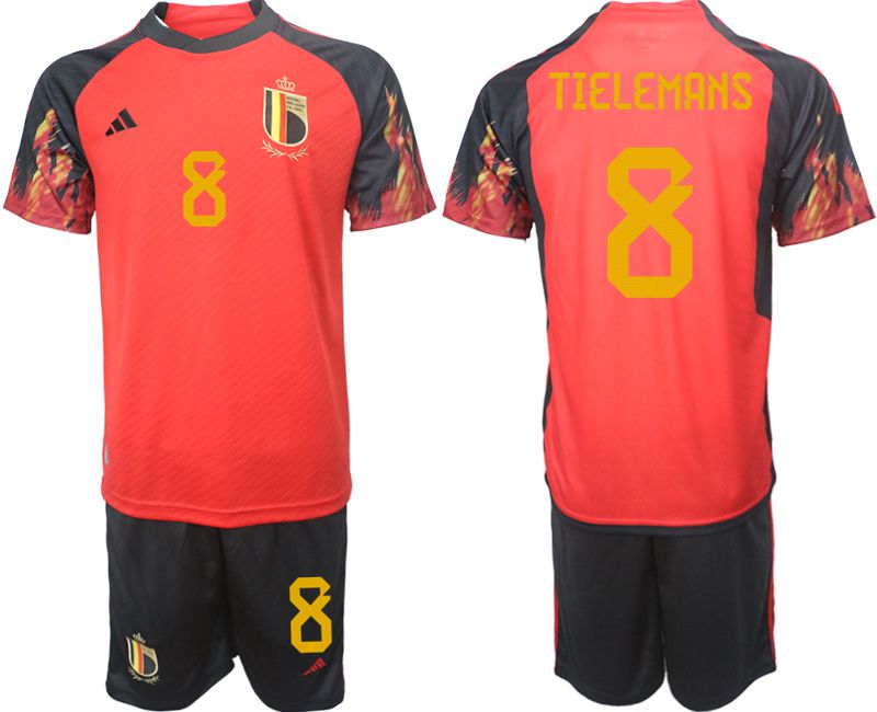 Men 2022 World Cup National Team Belgium home red 8 Soccer Jerseys